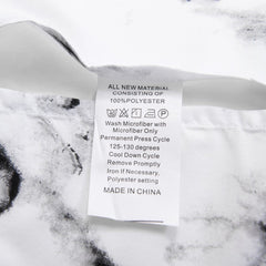 White Marble Duvet Cover Queen Comforter Cover set Full 90"x90" Duvet Cover with 2 Pillow Shams Microfiber Soft Lightweight Hotel 3 Pieces White Bedding set - SHOWLU FASHION STORE