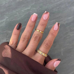 Wholesale Private Label Fingernails Art Square Full Cover French Press On False Nail Tips - SHOWLU FASHION STORE