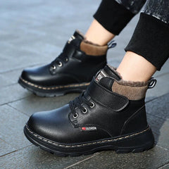 Winter Boots Girls Sport Shoes Fashion Kids Boys Ankle Boots Soft Bottom Warm Student Boot Non - slip Soft Sneaker - SHOWLU FASHION STORE
