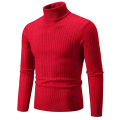 Winter High Neck Thick Warm Sweater Men Turtleneck Brand Mens Sweaters Slim Fit Pullover Men Knitwear Male Double Collar - SHOWLU FASHION STORE