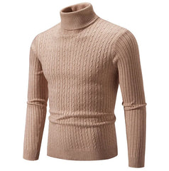 Winter High Neck Thick Warm Sweater Men Turtleneck Brand Mens Sweaters Slim Fit Pullover Men Knitwear Male Double Collar - SHOWLU FASHION STORE
