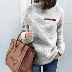 Winter Super Soft and Comfortable Solid Color Turtleneck Pullover Women's Sweater Fashion Zipper Sexy Top Ladies Hipster Clothes - SHOWLU FASHION STORE