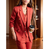 Women's Coat for Interview Striped Suit - SHOWLU FASHION STORE