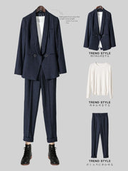 Women's Coat for Interview Striped Suit - SHOWLU FASHION STORE