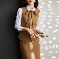 Women's Coat for Interview Striped Suit - SHOWLU FASHION STORE