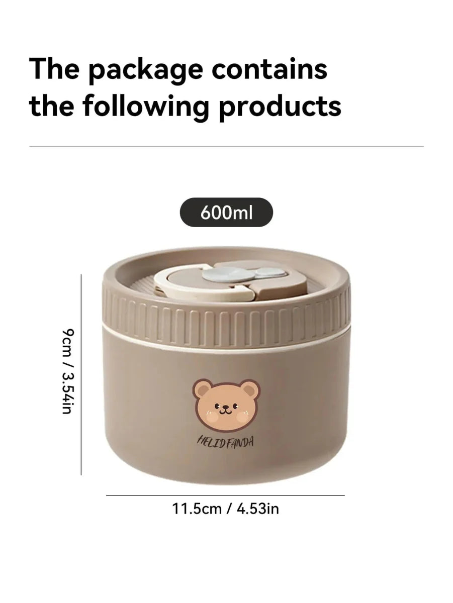 WORTHBUY Portable Insulated Lunch Box 304 Stainless Steel Thermal Bento Box Leak Proof Microwave Safe Salad Food Container Box - SHOWLU FASHION STORE