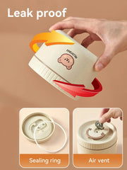 WORTHBUY Portable Insulated Lunch Box 304 Stainless Steel Thermal Bento Box Leak Proof Microwave Safe Salad Food Container Box - SHOWLU FASHION STORE