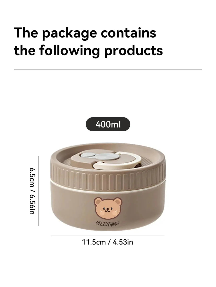 WORTHBUY Portable Insulated Lunch Box 304 Stainless Steel Thermal Bento Box Leak Proof Microwave Safe Salad Food Container Box - SHOWLU FASHION STORE