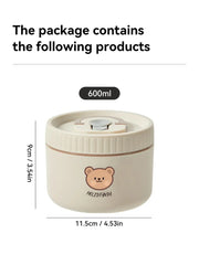 WORTHBUY Portable Insulated Lunch Box 304 Stainless Steel Thermal Bento Box Leak Proof Microwave Safe Salad Food Container Box - SHOWLU FASHION STORE