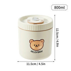 WORTHBUY Portable Insulated Lunch Box 304 Stainless Steel Thermal Bento Box Leak Proof Microwave Safe Salad Food Container Box - SHOWLU FASHION STORE