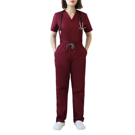 Showlu Fashion Store Fashionable designs comfortable modern hospital nurse uniform scrubs for women set clearance nursing tops for breastfeeding