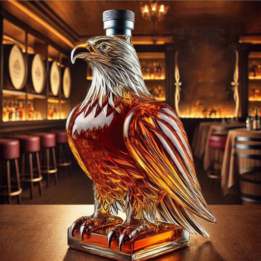 1pc Eagle-Shaped Whiskey & Tequila Bottle - Durable Plastic Travel-Friendly Design, Hand Wash Only, Reusable for Outdoor Travel, Bars, Family Gatherings - Unique Gift for Men & Women, Bar Decoration, Eagle Design, Artistic Dr