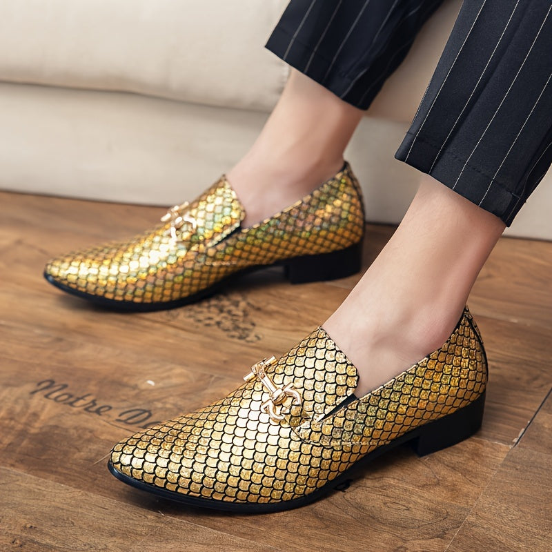 SHOWLU FASHION STORE men's casual slip-on shoes in low-top PU leather, featuring a sleek, comfortable design.