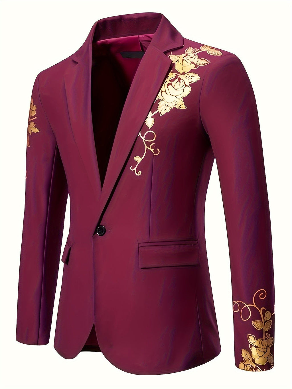Men's SHOWLU FASHION business suit jacket with solid woven lapel, tailored fit, and classic design for formal occasions.