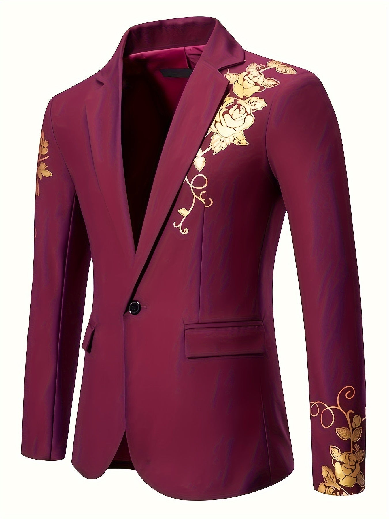 Men's SHOWLU FASHION business suit jacket with solid woven lapel, tailored fit, and classic design for formal occasions.