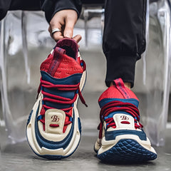 Men'S Shoes New Spring 2025 Collection Thick-soled Anti-slip Wear-resistant Casual And Trendy Shoes Men'S Stylish Versatile And Shock-absorbing Dad Shoes