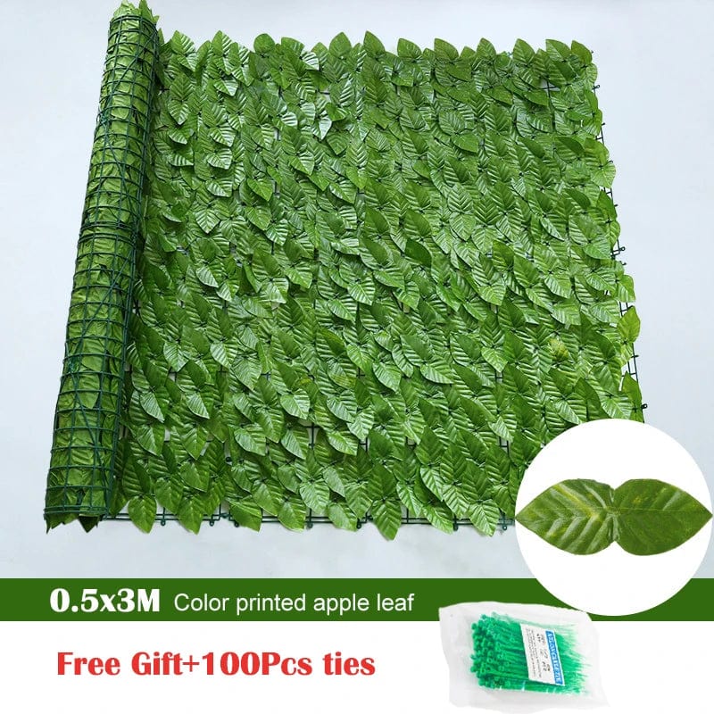 0.5x1/3M Privacy Fence Screening Roll Artificial Leaf UV Fade Protected Faux Privacy Fence Wall Decor Garden Fence Panel - SHOWLU FASHION STORE