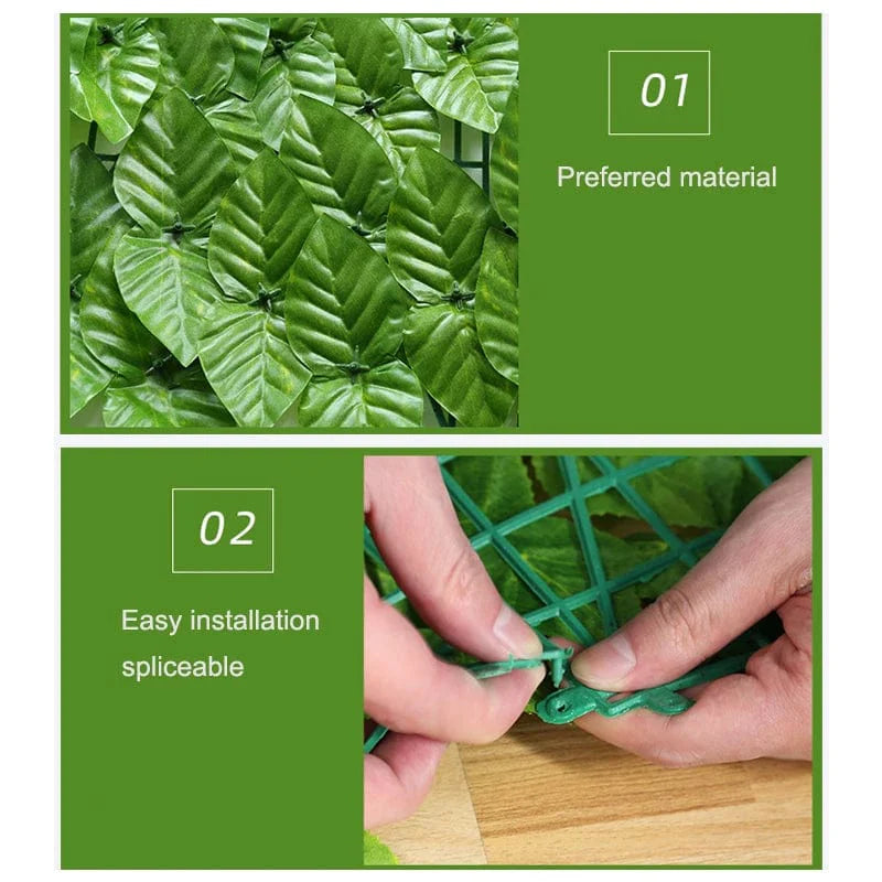 Showlu artificial leaf privacy fence roll, 5x13m UV-protected garden screen for outdoor privacy and decorative fencing.