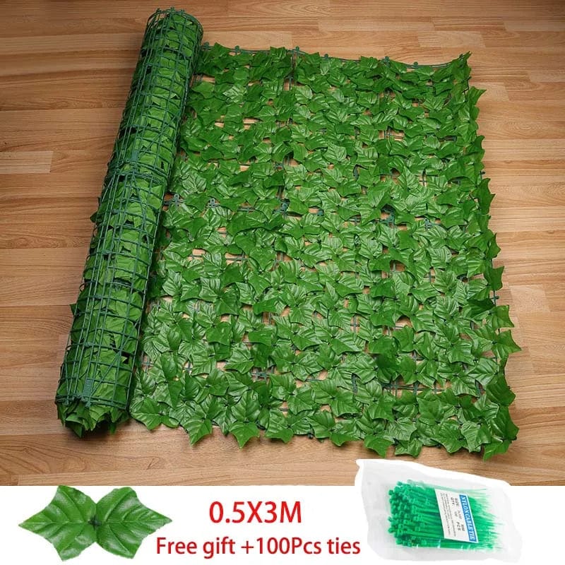 0.5x1/3M Privacy Fence Screening Roll Artificial Leaf UV Fade Protected Faux Privacy Fence Wall Decor Garden Fence Panel - SHOWLU FASHION STORE