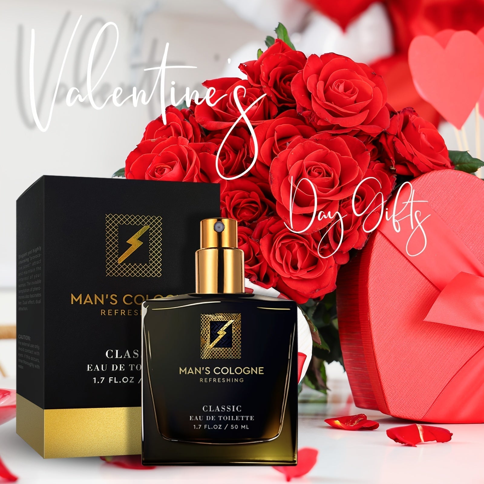 SHOWLU FASHION STORE Pheromone Cologne for Men bottle with sleek design, showcasing the long-lasting fresh scent.