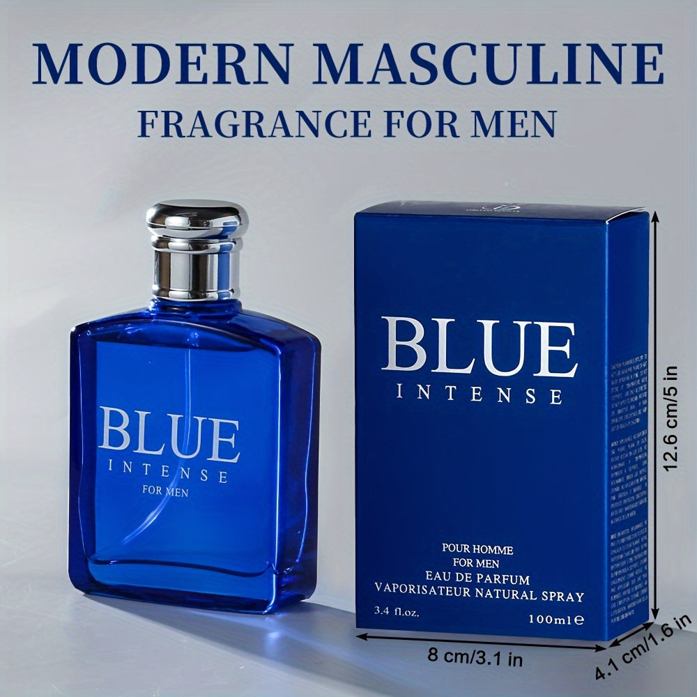 SHOWLU Men's Aquatic Eau De Toilette spray bottle, 3.4oz, with sleek design and aquatic fragrance for long-lasting freshness.