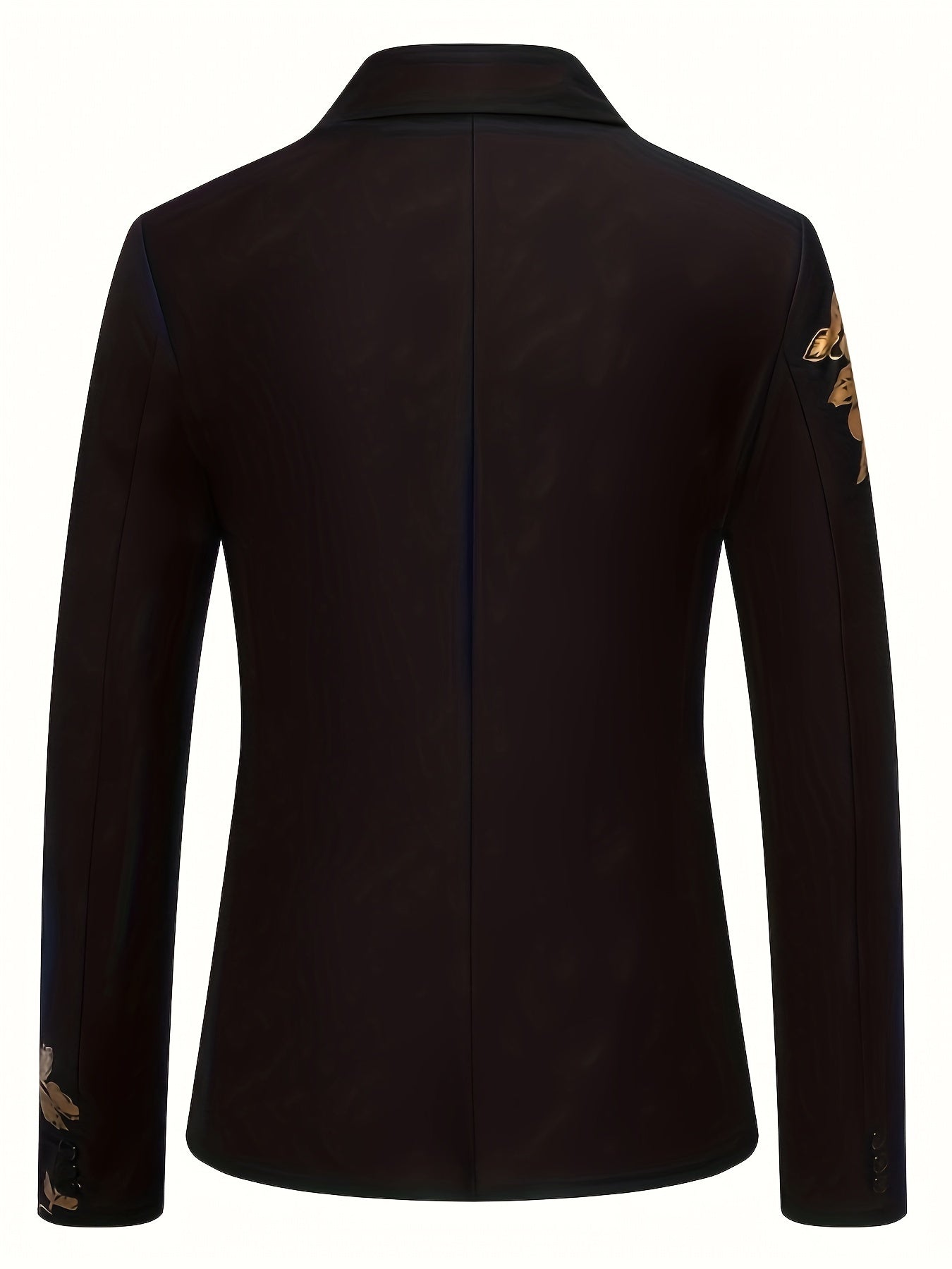 SHOWLU FASHION men's gilded business suit jacket with solid woven lapel, tailored formal blazer for professional attire.