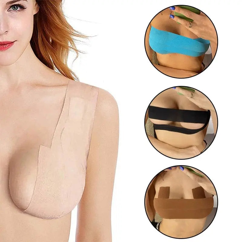 Anel Demosthene Invisible Breast Lift Tape roll, 5 meters of adhesive push-up bra tape for enhancing and lifting the bust.
