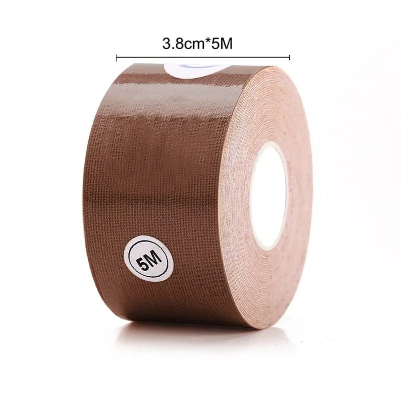 Anel Demosthene invisible breast lift tape, 5M roll, adhesive push-up bra tape for discreet breast support and enhancement.