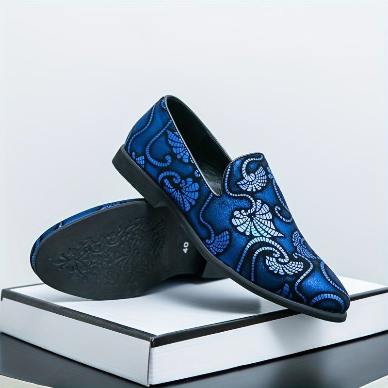 Showlu men's fashion street style slip-on loafers with round toe, faux PU upper, ideal for party, wedding, and all-season wear.