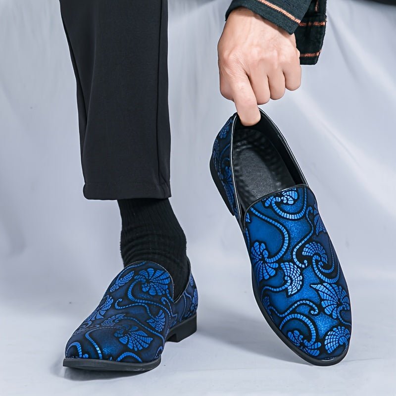 SHOWLU men's fashion street style loafers with round toe slip-on design, faux PU upper, ideal for parties and all-season wear.