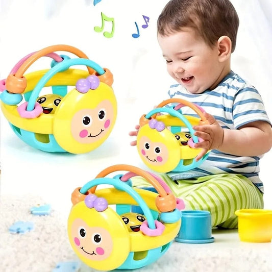 1 Pc 10cm Baby Toy Catch Ball Bendy Baby Walker Rattles Develop Intelligence Ball 0 - 12 Months Plastic Bell Rattle Doll - SHOWLU FASHION STORE