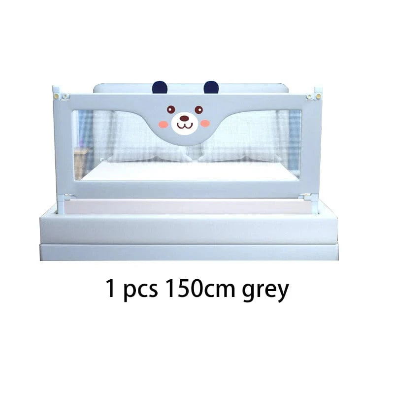 SHOWLU FASHION STORE IMBABY Baby Safety Bed Rail Guard with washable fabric, toddler fence barrier for child's bed safety.