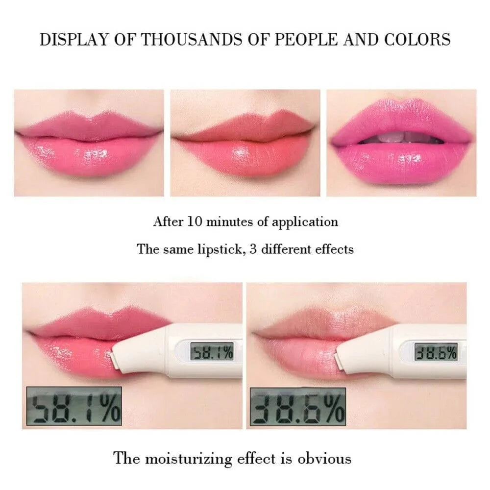 Showlu Aloe Vera Magic Lip Balm in a sleek tube, natural color-changing lipstick for moisturized, nutritious lips.