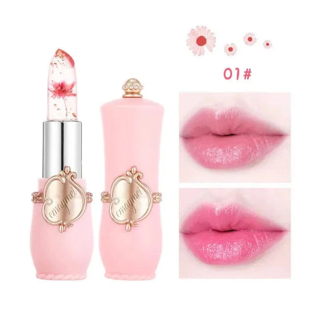 Showlu Aloe Vera Magic Lip Balm changing color, natural moisture lipstick with aloe vera for nourishing, safe lip care.