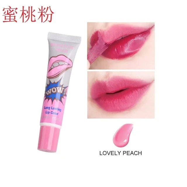 Showlu Aloe Vera Magic Lip Balm displaying color-changing natural lipstick on lips, moisturizing and nourishing for healthy lips.