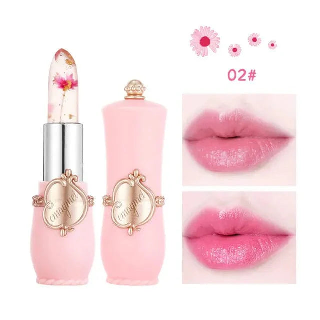 Showlu Aloe Vera Magic Lip Balm in natural color-changing lipstick form, moisturizing and nourishing lips with safe ingredients.