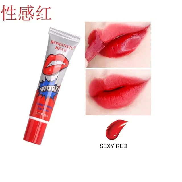 Showlu Aloe Vera Magic Lip Balm displaying color-changing natural lipstick on lips, moisturizing and nourishing for healthy lips.