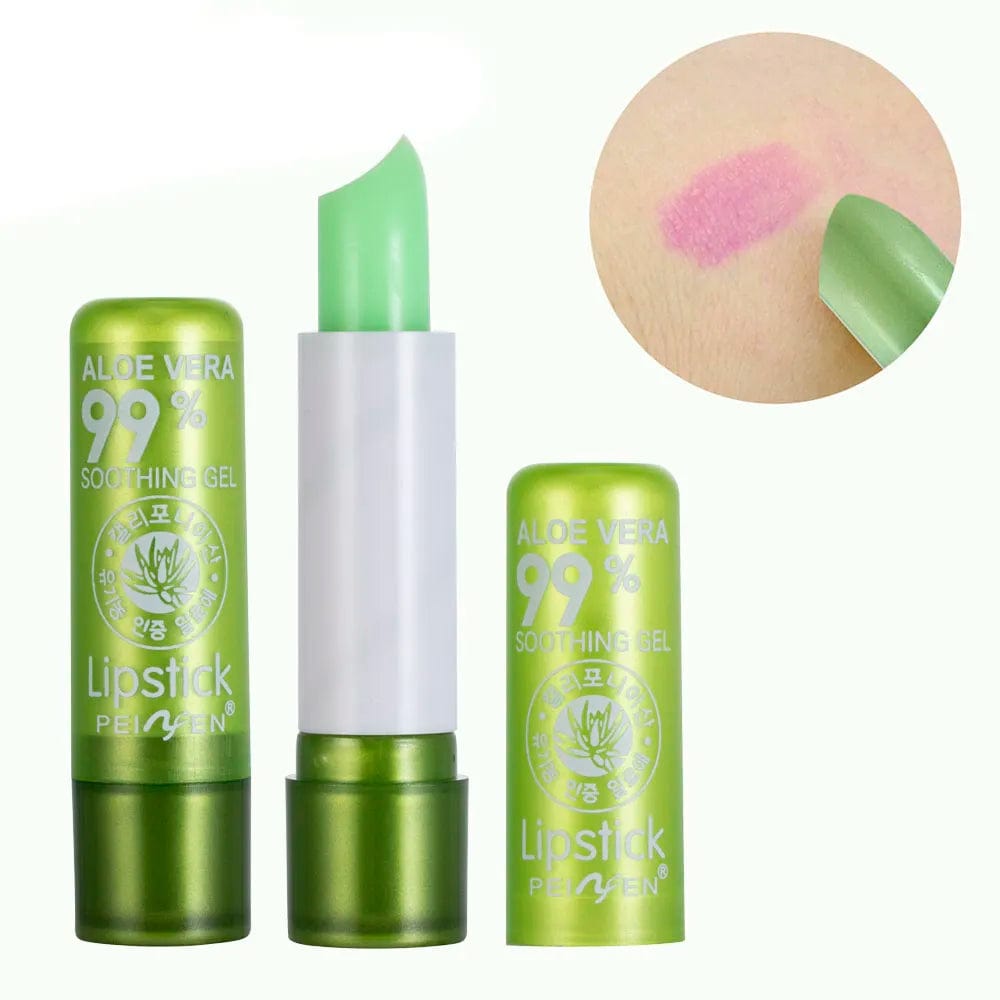 1 Pcs Aloe Vera Magic Lip Balm Color Change Natural Moisture Lipstick Temperature Nutritious Safe Ingredients Care Makeup Lips - SHOWLU FASHION STORE