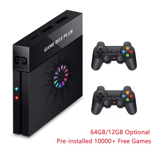 10000 Free Games X6 Magic Box Super Game Box Plus 4K TV Video Game Console 64GB 128GB for psp/ps1/mame with wireless 2 gamepads - SHOWLU FASHION STORE