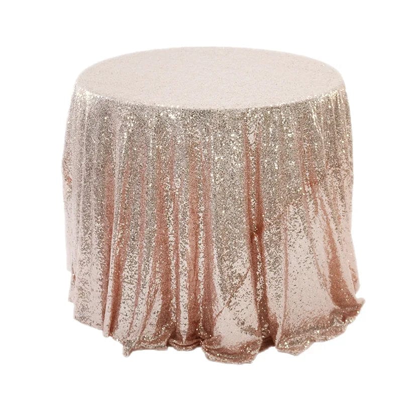 100/120/180cm Round Sequins Tablecloth Shiny Glitter Table Cloth Wedding Housewarming Banquet Birthday Baby Shower Party Home - SHOWLU FASHION STORE