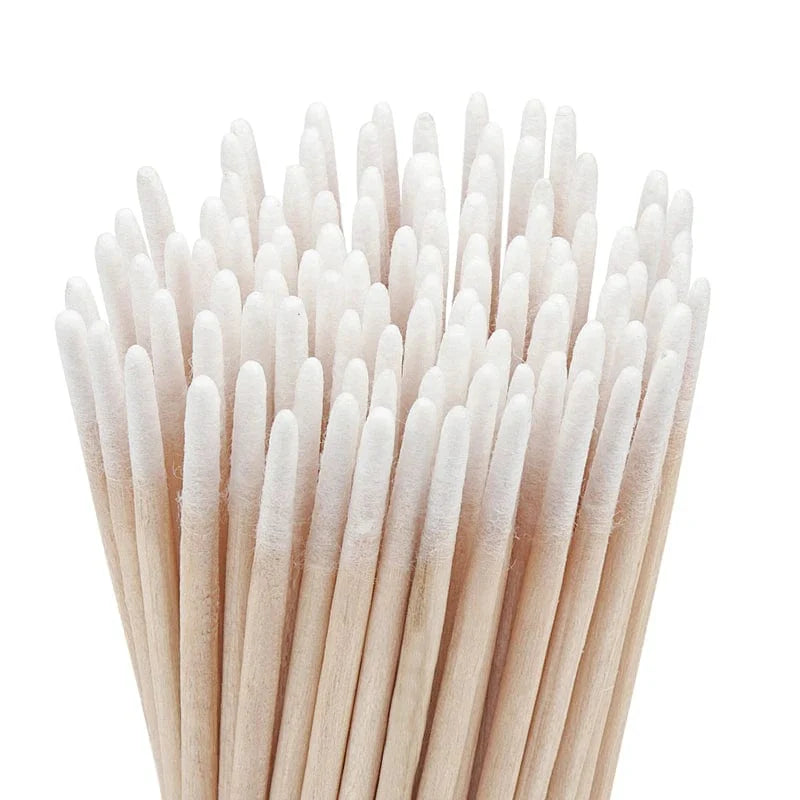 Disposable Myaokue-up Micro Cotton Swabs by Showlu Fashion Store, lint-free eyelash brush for precise makeup and eyelash extension care.
