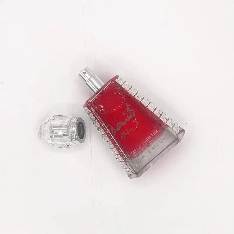 Showlu Flower & Fruit Arabian ladies perfume bottle, 100ml, with vibrant floral and fruit design, showcasing a long-lasting fragrance.