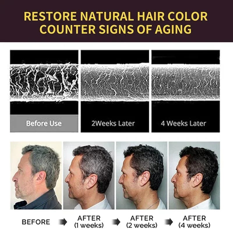 Eelhoe 3-in-1 herbal hair dye shampoo for grey coverage, natural dark brown black color, 100ml, suitable for women and men