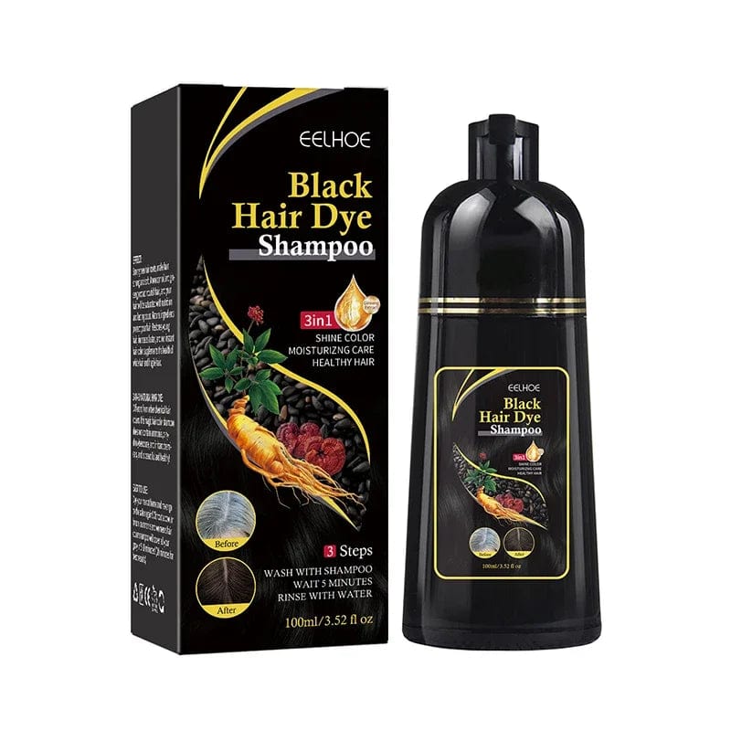 100ml Natural Herbal Hair Dye Shampoo 3 in 1 Hair Color Shampoo for Gary Hair Dark Brown Black And Women Men Grey Coverage New - SHOWLU FASHION STORE