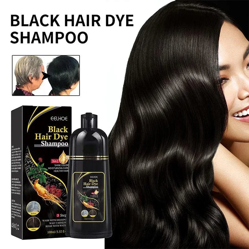 100ml Natural Herbal Hair Dye Shampoo 3 in 1 Hair Color Shampoo for Gary Hair Dark Brown Black And Women Men Grey Coverage New - SHOWLU FASHION STORE