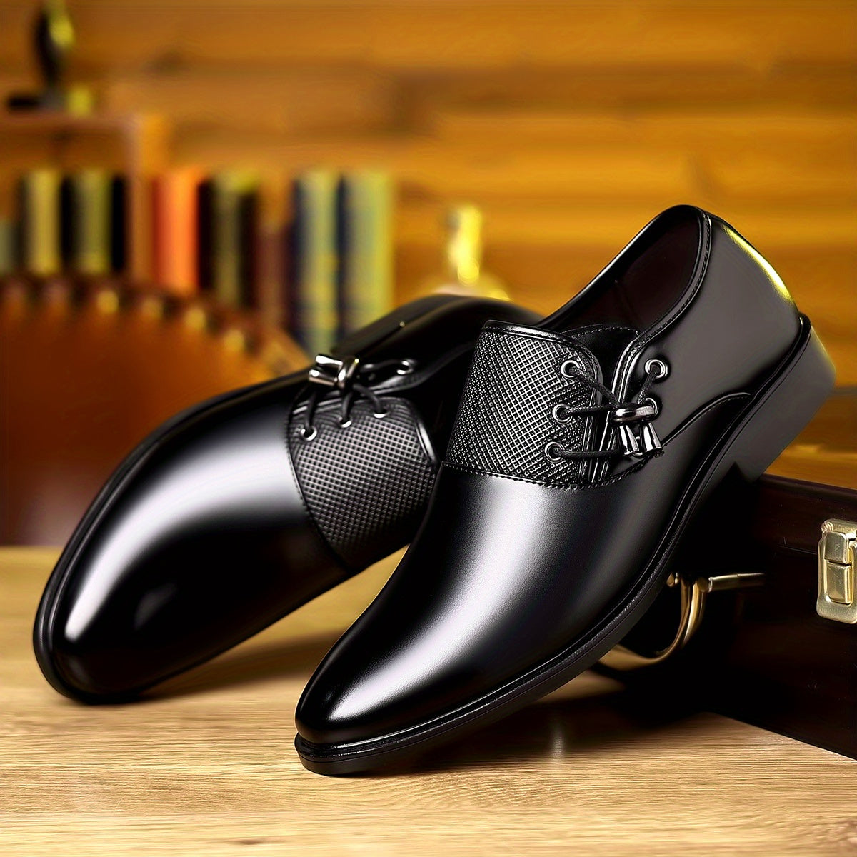 Brown men's business casual loafers with slip-on design and rubber soles from SHOWLU FASHION STORE, suitable for professional attire.