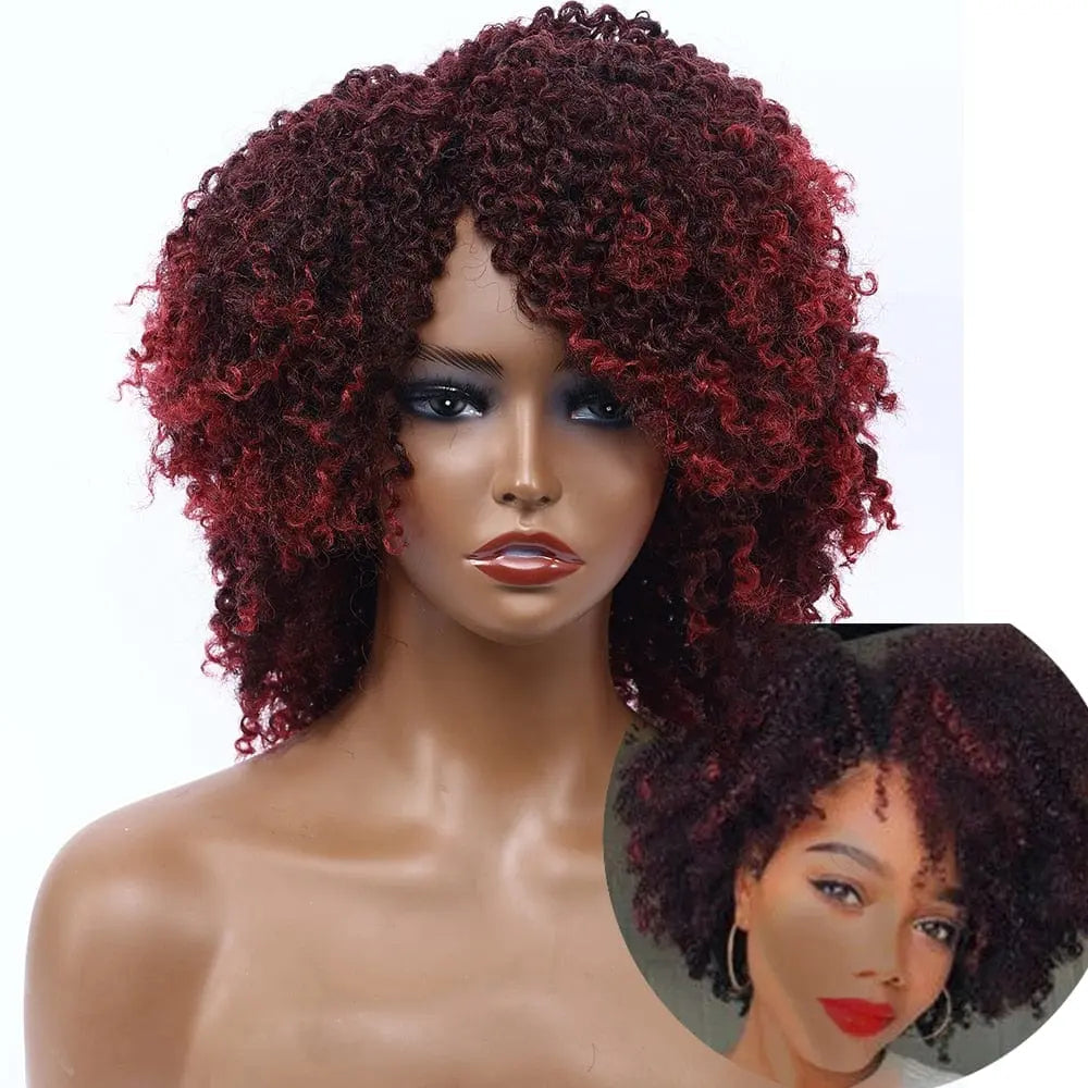 Showlu Store 10-inch braided Afro bob wig with short curly synthetic dreadlocks for black women, cosplay-ready hairstyle.