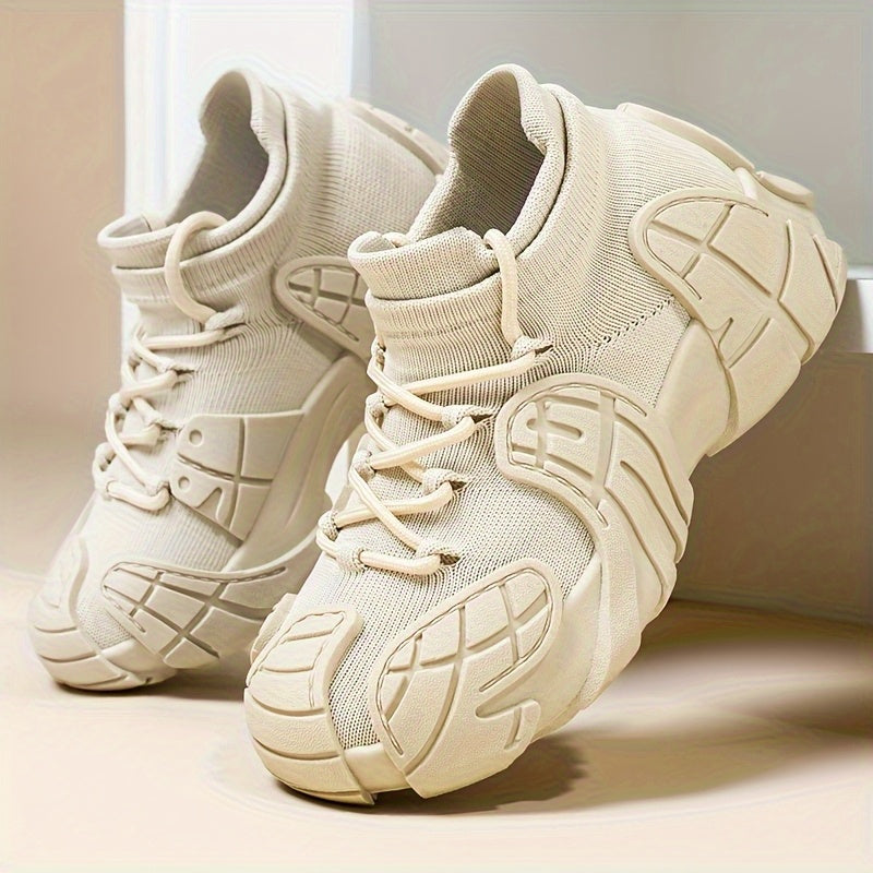 SHOWLU Women's wedge sneakers with breathable fabric and non-slip soles, stylish walking shoes for casual wear.