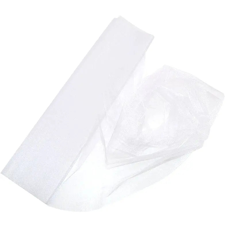 YONGSNOW 10m sheer crystal organza tulle roll for wedding arch decor, showing delicate, transparent fabric ideal for wedding and party decorations