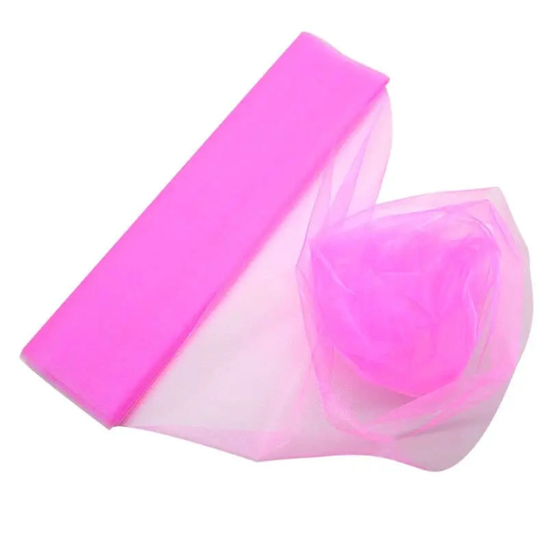 YONGSNOW 10m sheer crystal organza tulle roll for wedding arch decor, transparent fabric for party and event decoration